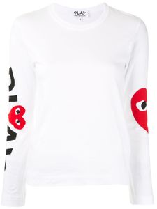 Comme Des Garçons Play t-shirt à logo imprimé - Blanc