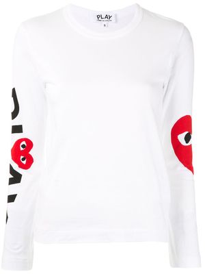 Comme Des Garçons Play t-shirt à logo imprimé - Blanc