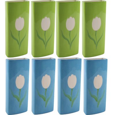 Set Radiatorbak waterverdampers 8x stuks - porselein - 20 x 8 cm