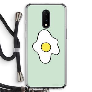 Spiegelei: OnePlus 7 Transparant Hoesje met koord