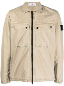 Stone Island surchemise en coton à patch Compass - Tons neutres