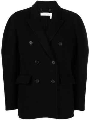 Chloé veste en laine mélangée à boutonnière croisée - Noir