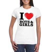 I love boys & girls t-shirt wit dames