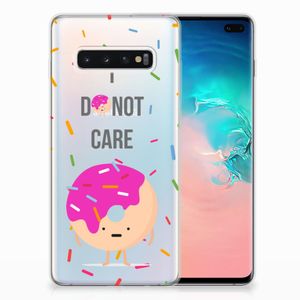 Samsung Galaxy S10 Plus Siliconen Case Donut Roze