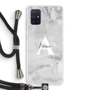 Ivory Marble: Samsung Galaxy A71 Transparant Hoesje met koord