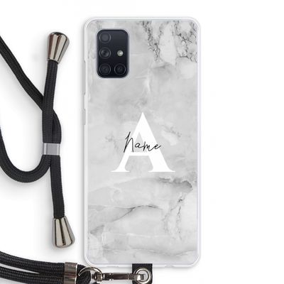 Ivory Marble: Samsung Galaxy A71 Transparant Hoesje met koord