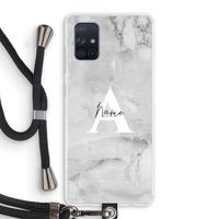 Ivory Marble: Samsung Galaxy A71 Transparant Hoesje met koord