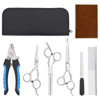 VidaXL 6-delige hondentrimset roestvrij staal