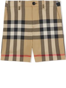 Burberry Kids short à carreaux - Marron