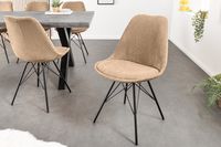 Design stoel SCANDINAVIA MEISTERSTUÌˆCK bruin koord zwart metalen frame - 43699
