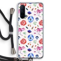 Bloemetjes: OnePlus Nord CE 5G Transparant Hoesje met koord