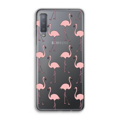 Anything Flamingoes: Samsung Galaxy A7 (2018) Transparant Hoesje