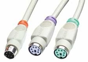 Lindy PS/2 Y-Adaptor Cable PS/2-kabel 0,15 m Grijs