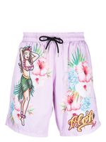 Philipp Plein short de bain à fleurs - Rose - thumbnail