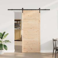 Schuifdeur Bruin 100 x 208 cm Massief grenenhout
