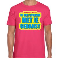 Foute party Stiekem met je gedanst verkleed t-shirt roze heren - Foute party hits outfit/ kleding - thumbnail