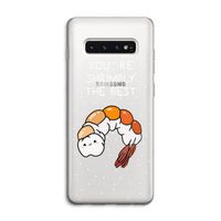 You're Shrimply The Best: Samsung Galaxy S10 4G Transparant Hoesje