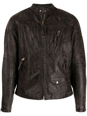 Ralph Lauren RRL veste de moto Watts - Marron