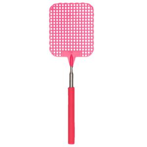 Vliegenmepper - uitschuifbaar - roze - 25 tot 60 cm - telescopisch