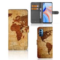 OPPO Reno 4 Pro 5G | Flip Cover | Wereldkaart