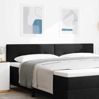 Hoofdbord met LED -striplichten Zwart 100 cm Fluweel