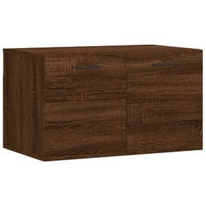 vidaXL Wandkast 60x36,5x35 cm bewerkt hout bruin eikenkleur