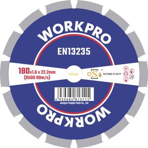 WorkPro GSOSSE-3 Doorslijpschijf 180 mm 1 stuk(s) Keramiek, Porselein, Marmer, Metselwerk, Glas, Kalksteen, Graniet, Natuursteen, Zandsteen