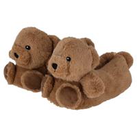 Apollo dames sloffen - beer - lichtbruin - pantoffels - met antislip