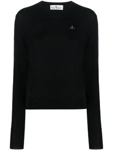 Vivienne Westwood pull en maille fine à broderies Orb - Noir