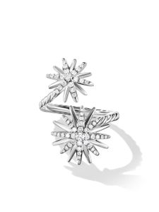 David Yurman bague Starburst Bypass en argent sterling sertie de diamants