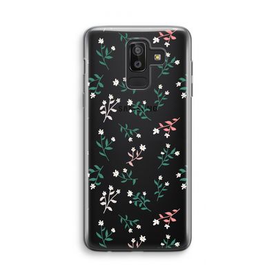 Small white flowers: Samsung Galaxy J8 (2018) Transparant Hoesje