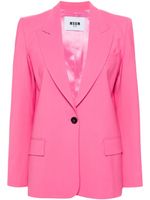 MSGM blazer boutonné à revers pointus - Rose - thumbnail