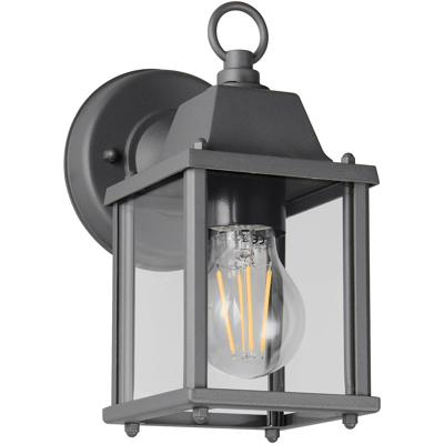 LED Tuinverlichting - Wandlamp Buitenlamp - Trion Dewran - E27 Fitting - IP23 - Antraciet - Aluminium