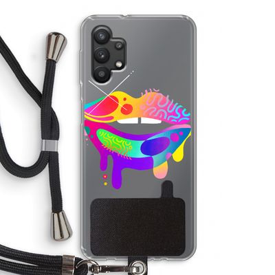Lip Palette: Samsung Galaxy A32 5G Transparant Hoesje met koord