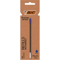 BIC Cristal Re-New balpenvulling, medium, 3 st, blauw