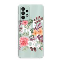 Hello in flowers: Samsung Galaxy A52s 5G Transparant Hoesje