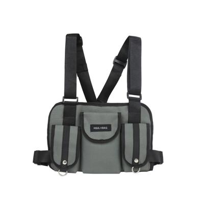 Casual sport rugzak contrast kleur mannen en vrouwen student tas (grijs)