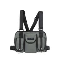 Casual sport rugzak contrast kleur mannen en vrouwen student tas (grijs)