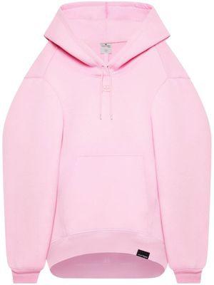 Courrèges robe courte à logo brodé - Rose
