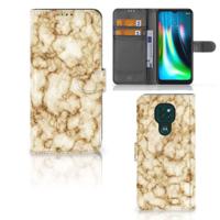 Motorola Moto G9 Play | E7 Plus | Bookcase | Marmer Goud