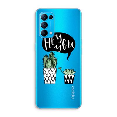 Hey you cactus: Oppo Find X3 Lite Transparant Hoesje