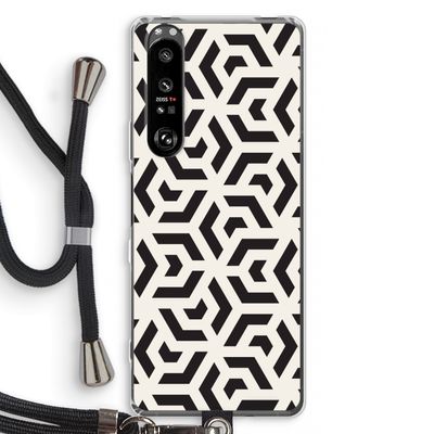 Crazy pattern: Sony Xperia 1 III Transparant Hoesje met koord