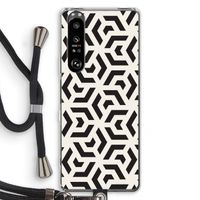 Crazy pattern: Sony Xperia 1 III Transparant Hoesje met koord