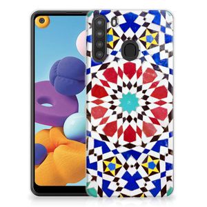 Samsung Galaxy A21 TPU Siliconen Hoesje Mozaïek