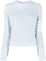 Thom Browne pull à détails 4 bandes signature - Bleu