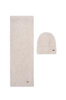 NoBell winter sjaal + muts set meisjes - beige - Ronja - gebreid