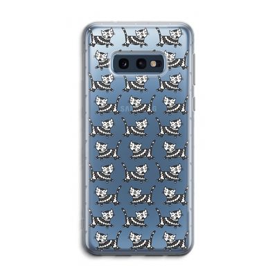 Zwarte poes: Samsung Galaxy S10e Transparant Hoesje