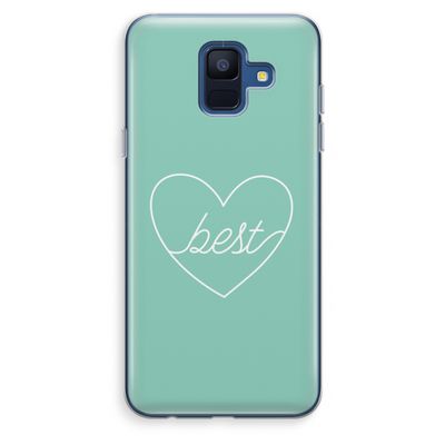Best heart pastel: Samsung Galaxy A6 (2018) Transparant Hoesje