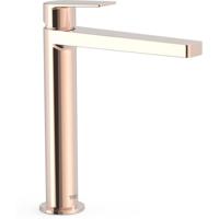 Wastafelkraan Tres Project | Opbouw | Mengkraan | Hoog model | 1-hendel | Rond | 24k Rose goud