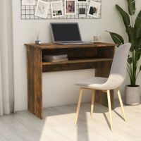 Bureau 90x50x74 cm bewerkt hout gerookt eikenkleurig